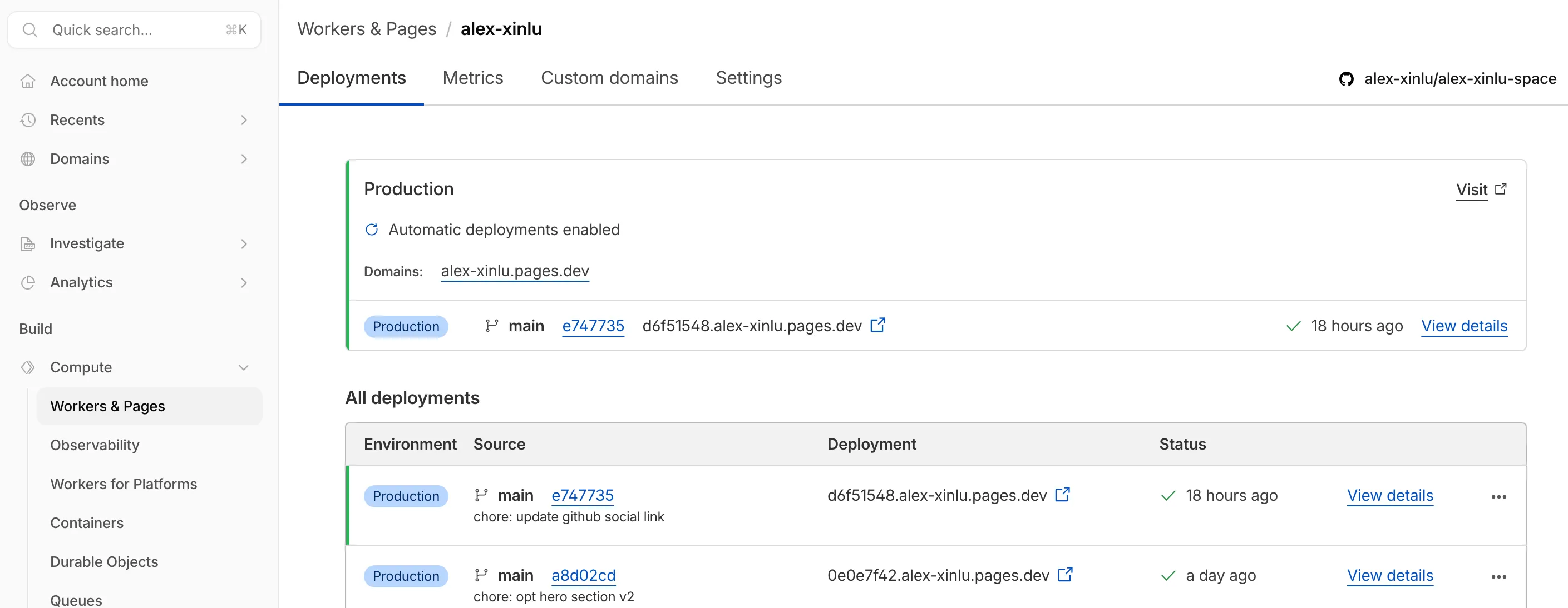 Cloudflare Pages 部署成功